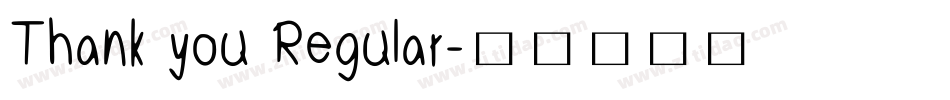 Thank you Regular字体转换